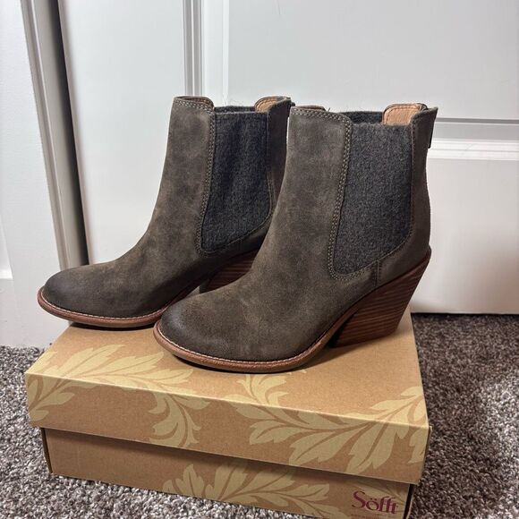 Sofft Tara Boots Dark Taupe/Olive Size 7 NEW in box - Picture 10 of 16